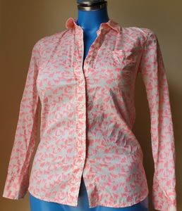 The Fitted Boyfriend Button Down Cat Shirt